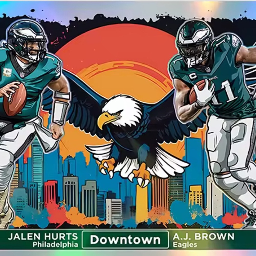 2024 Jalen Hurts/ Aj Brown Dual Custom Downtown